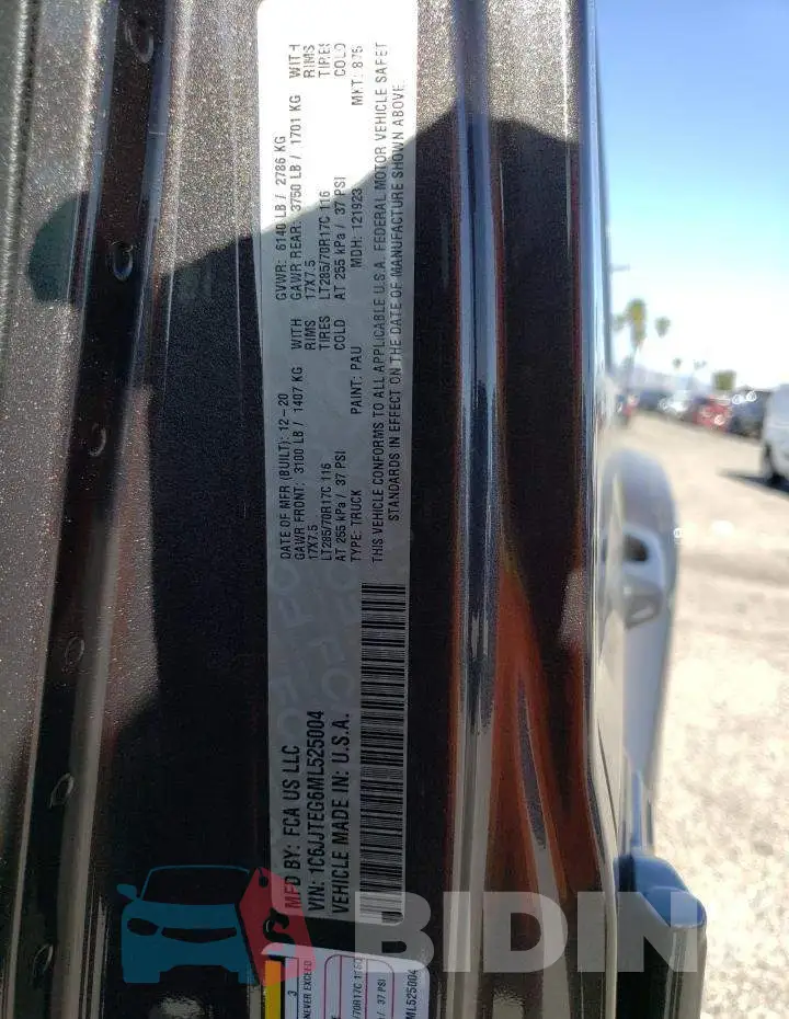 1C6JJTEG6ML525004 Photo# 14