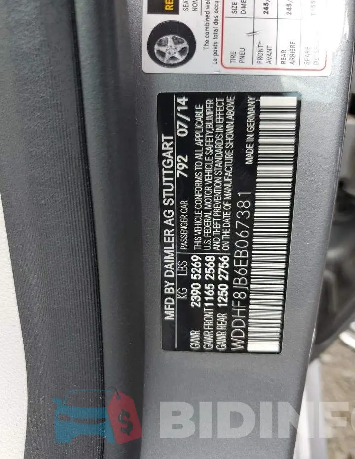 WDDHF8JB6EB067381 Photo# 12