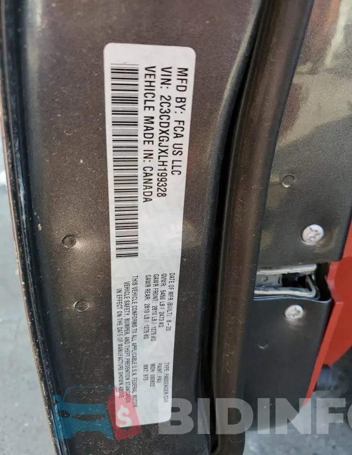 2C3CDXGJXLH199328 Photo# 13