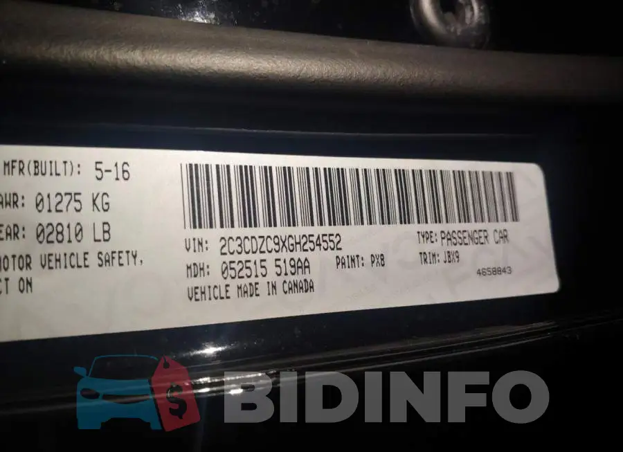 2C3CDZC9XGH254552 Photo# 10