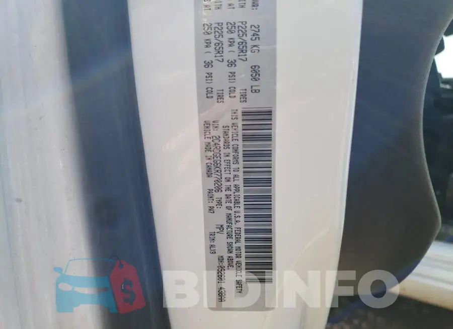 2C4RDGEG6KR770206 Photo# 13