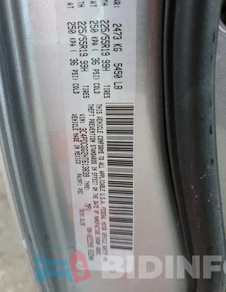 3C4PDCGG2HT613839 Photo# 12
