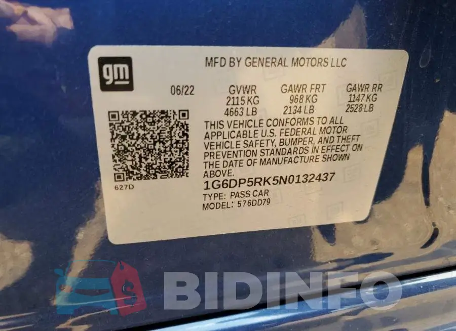 1G6DP5RK5N0132437 Photo# 12