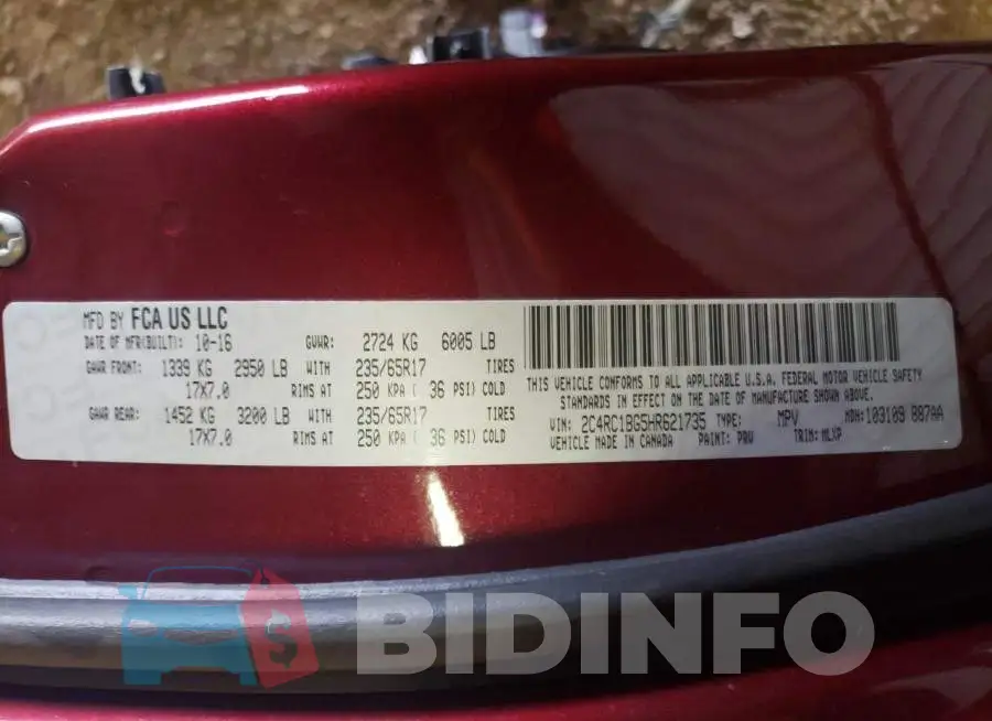 2C4RC1BG5HR621735 Photo# 14