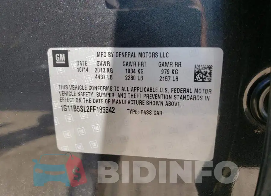 1G11B5SL2FF185542 Photo# 13