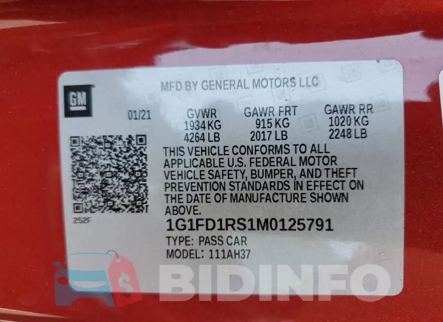 1G1FD1RS1M0125791 Photo# 12