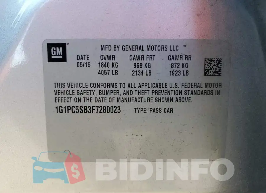 1G1PC5SB3F7280023 Photo# 12