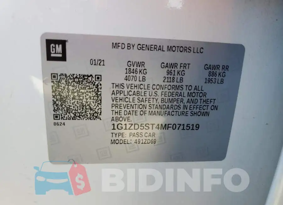 1G1ZD5ST4MF071519 Photo# 12