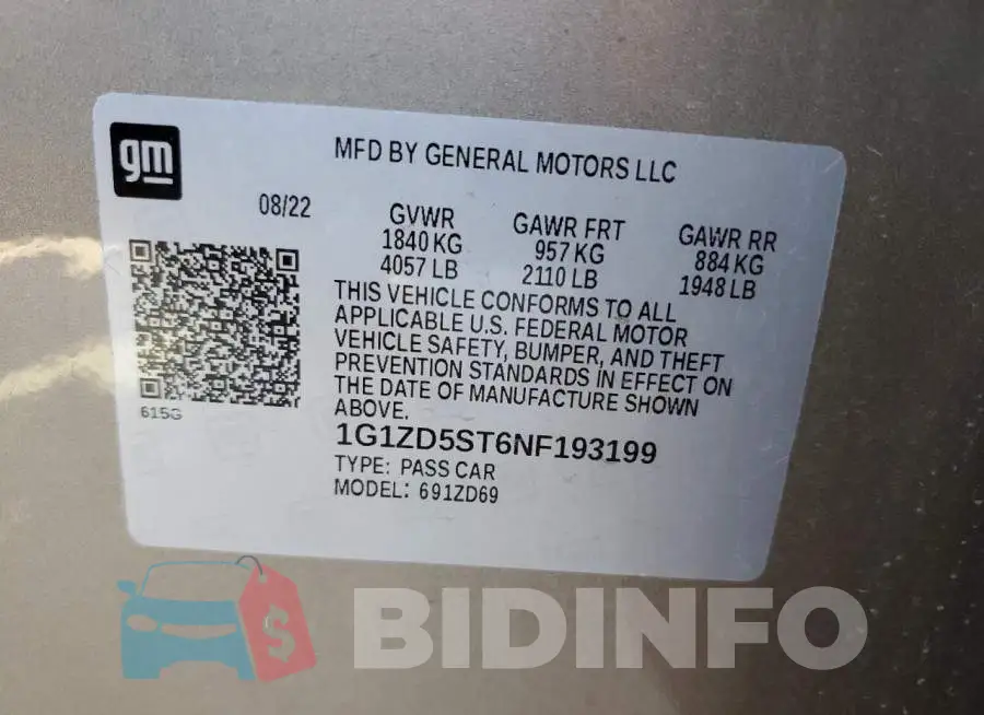 1G1ZD5ST6NF193199 Photo# 13
