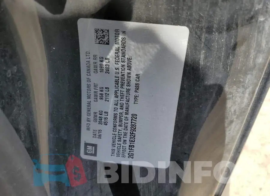 2G1FB1E32F9287720 Photo# 12