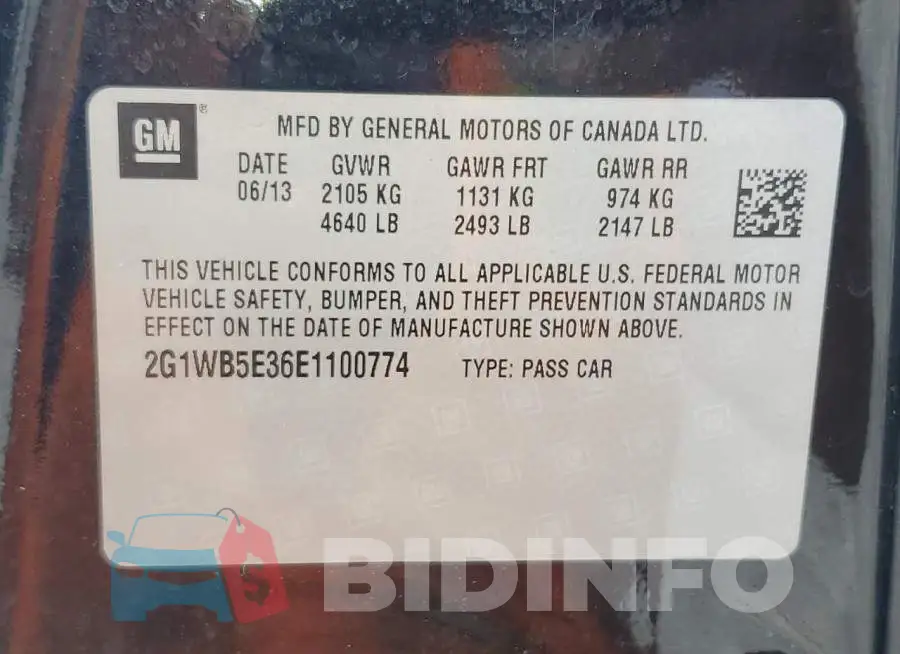 2G1WB5E36E1100774 Photo# 13
