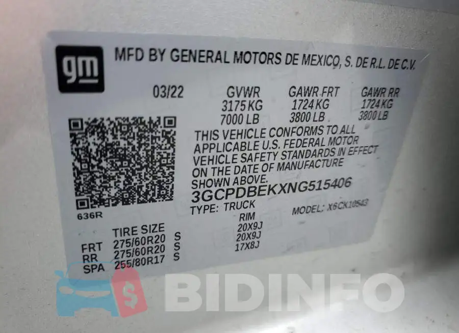 3GCPDBEKXNG515406 Photo# 13