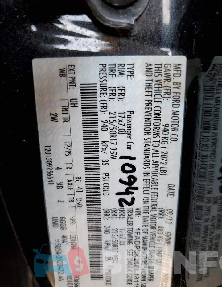 1FADP3K26EL181193 Photo# 12