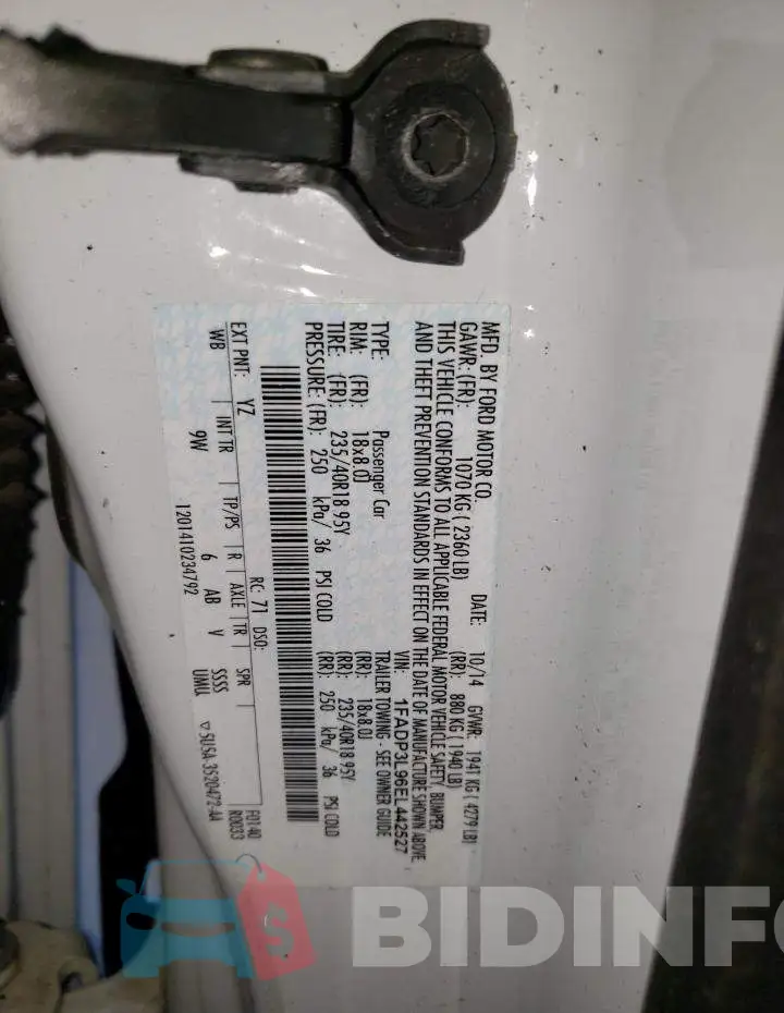 1FADP3L96EL442527 Photo# 12