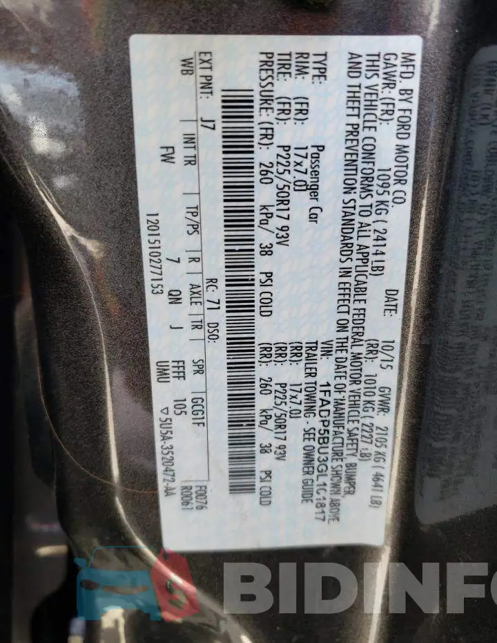 1FADP5BU3GL101817 Photo# 13