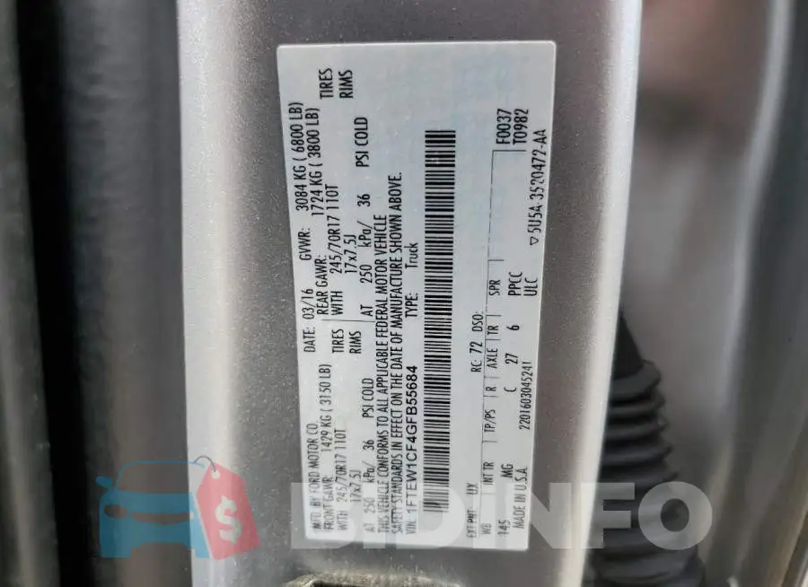1FTEW1CF4GFB55684 Photo# 12