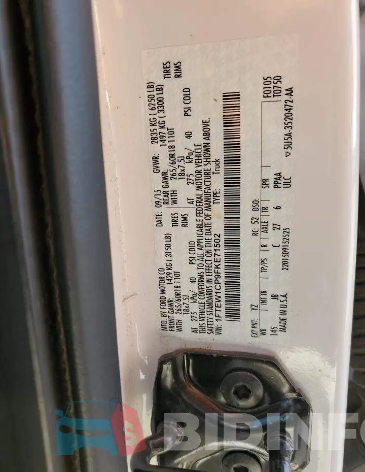 1FTEW1CP9FKE71502 Photo# 10