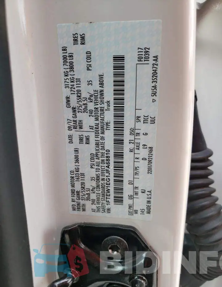 1FTEW1EG1JFA68810 Photo# 12