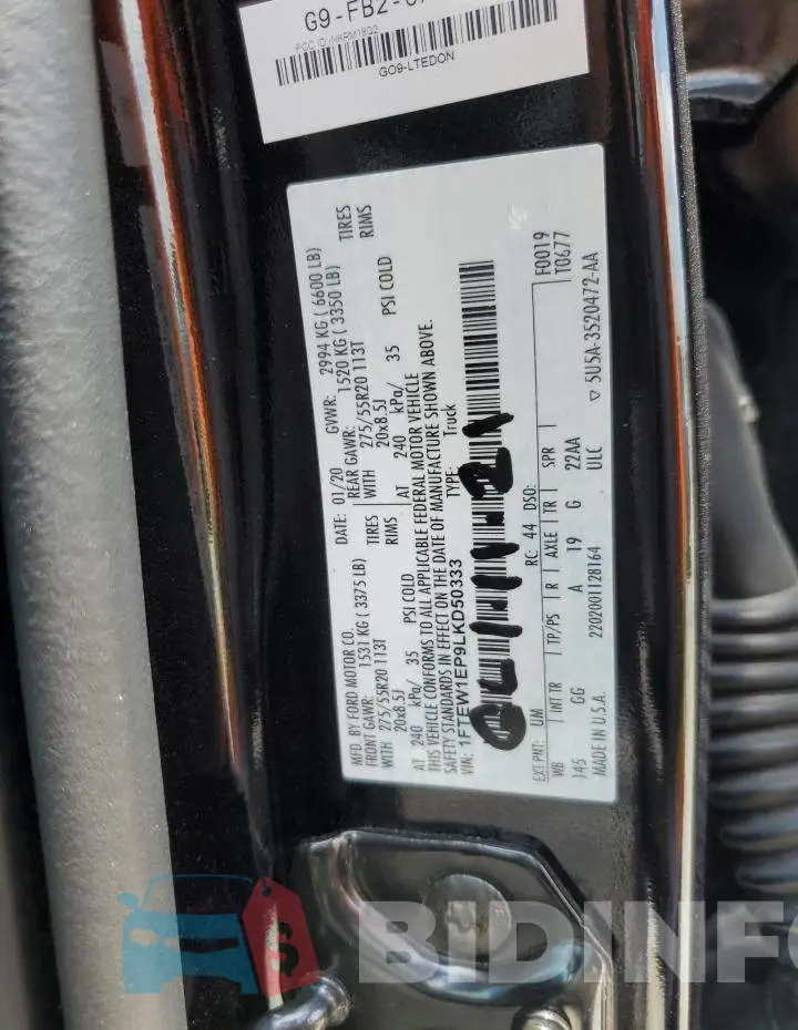 1FTEW1EP9LKD50333 Photo# 12