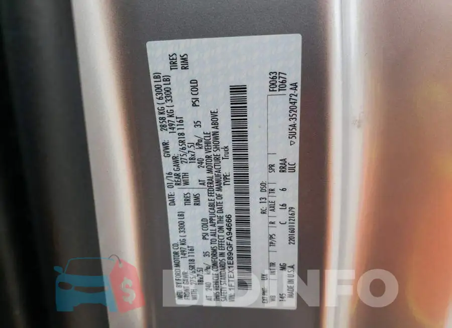 1FTEX1E89GFA94666 Photo# 12