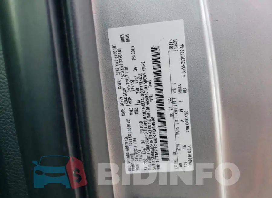 1FTMF1CB6KFB64808 Photo# 12