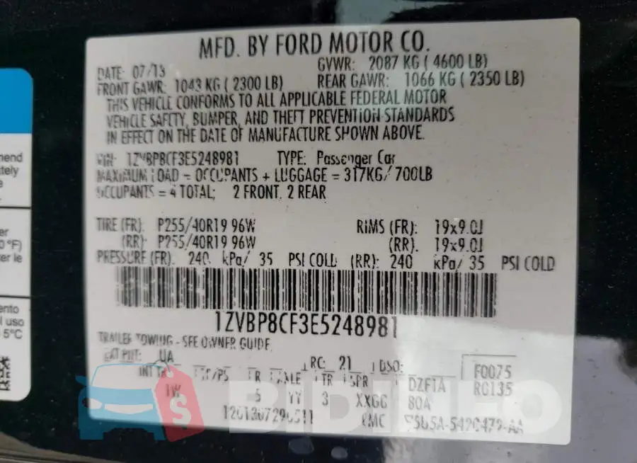 1ZVBP8CF3E5248981 Photo# 10