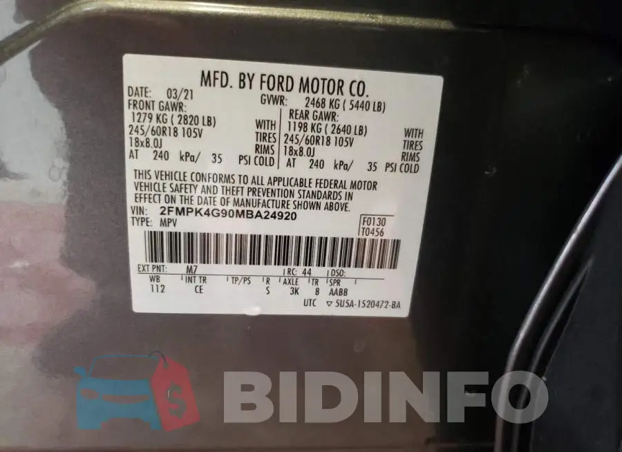 2FMPK4G90MBA24920 Photo# 14