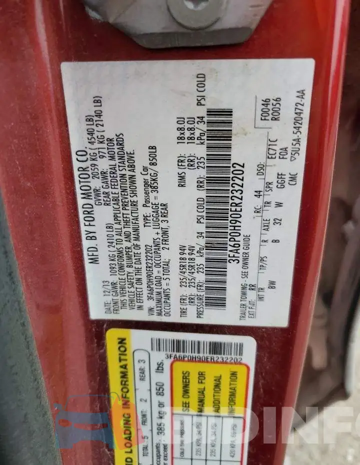 3FA6P0H90ER232202 Photo# 12