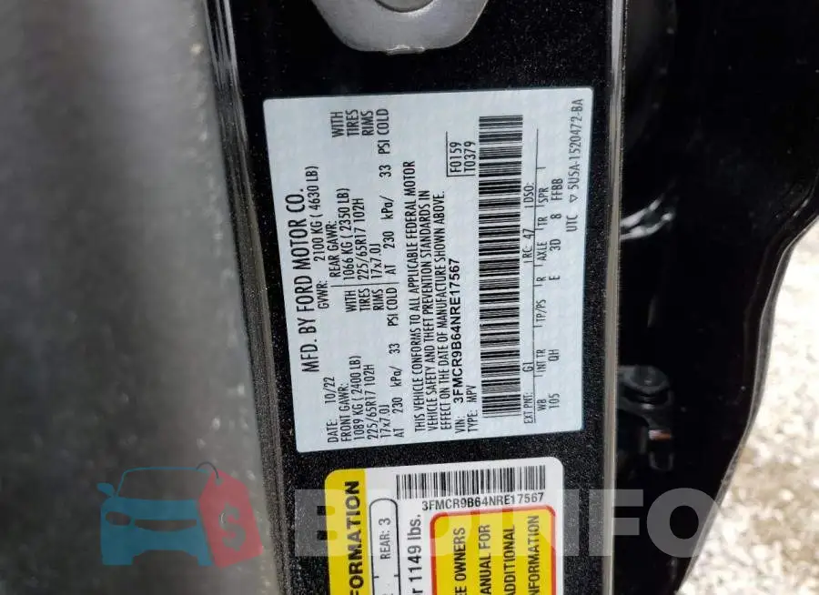 3FMCR9B64NRE17567 Photo# 13