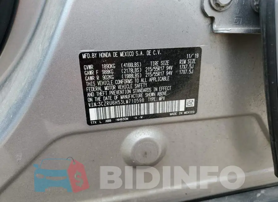 3CZRU6H53LM710598 Photo# 13