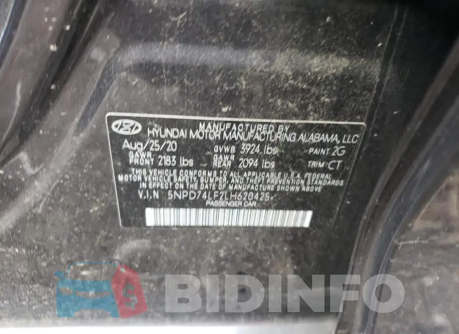 5NPD74LF2LH620425 Photo# 12
