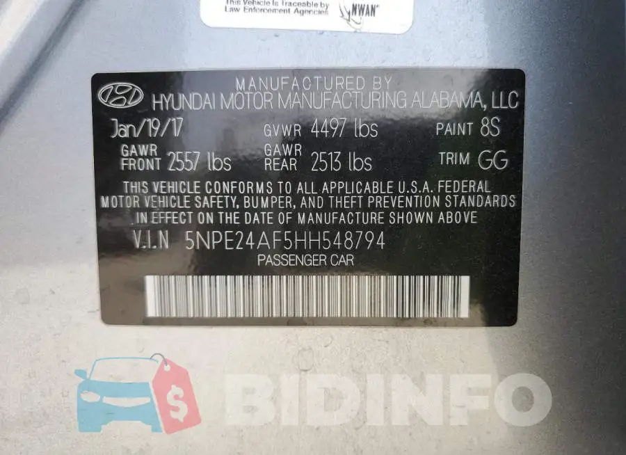 5NPE24AF5HH548794 Photo# 12