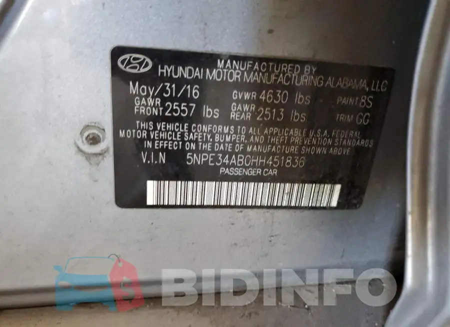 5NPE34AB0HH451836 Photo# 12