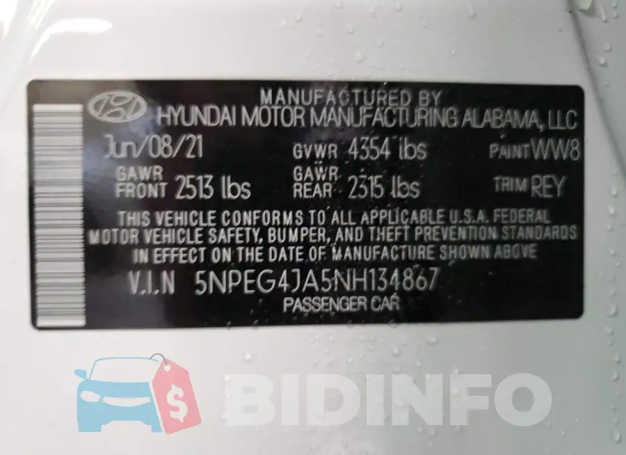 5NPEG4JA5NH134867 Photo# 13
