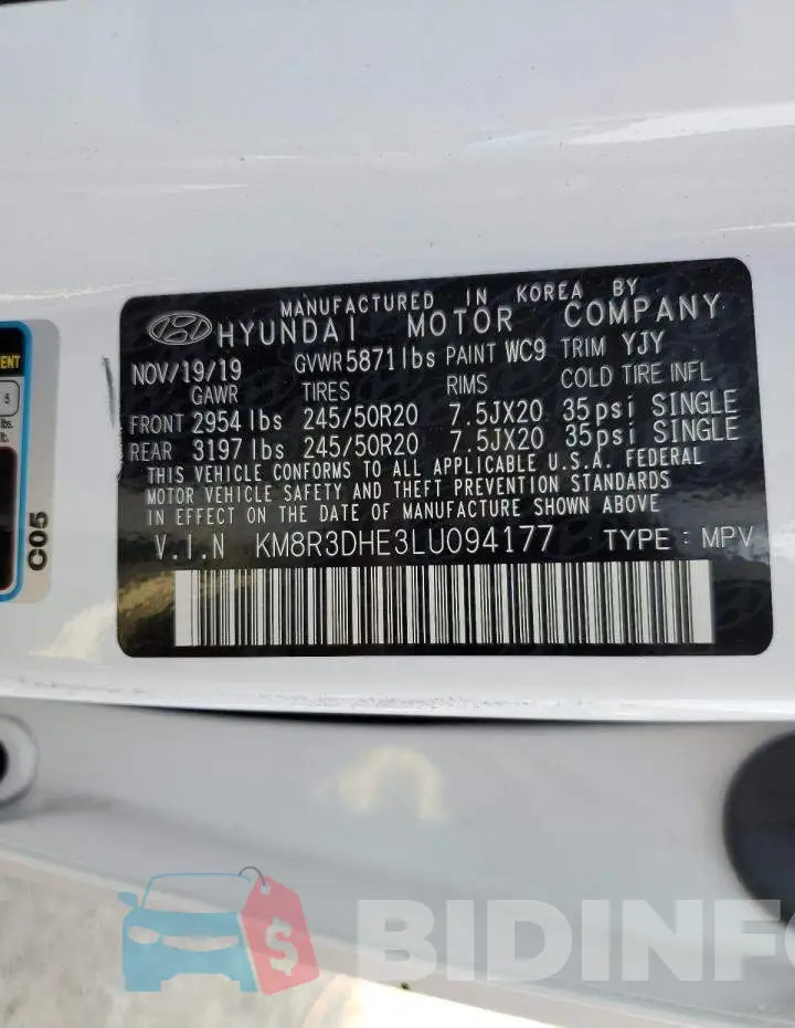 KM8R3DHE3LU094177 Photo# 14