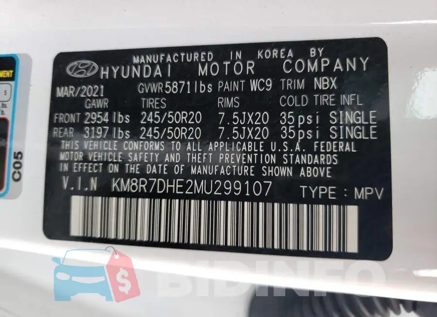 KM8R7DHE2MU299107 Photo# 13