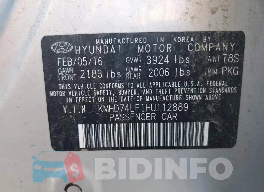 KMHD74LF1HU112889 Photo# 12