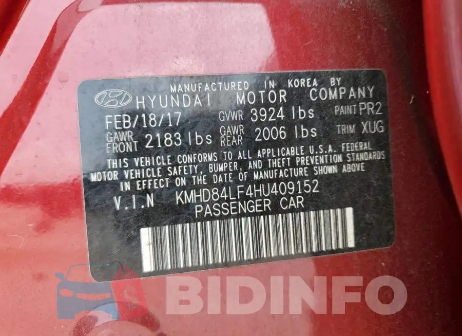 KMHD84LF4HU409152 Photo# 13