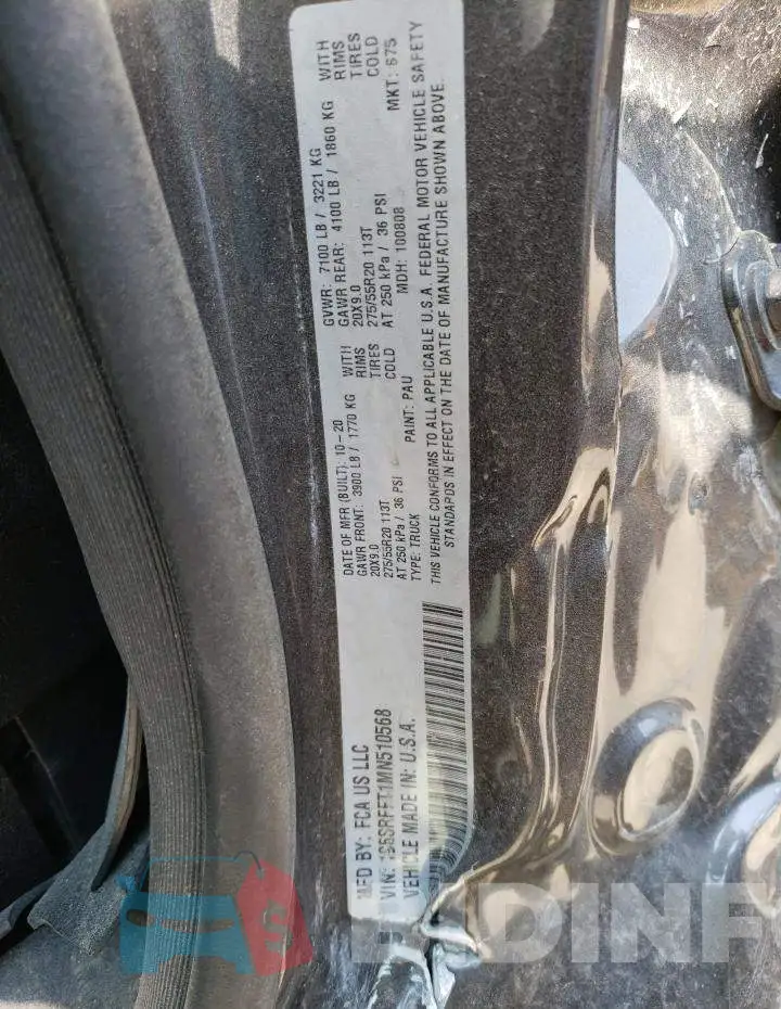 1C6SRFFT1MN510568 Photo# 12