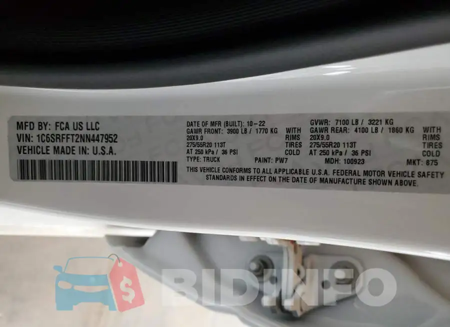 1C6SRFFT2NN447952 Photo# 12