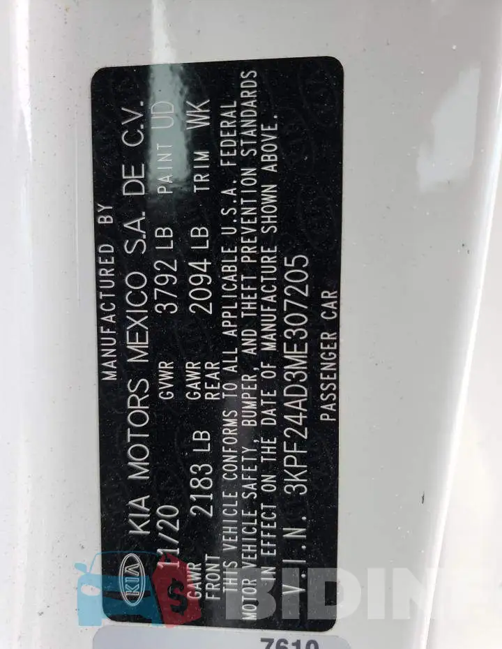3KPF24AD3ME307205 Photo# 13
