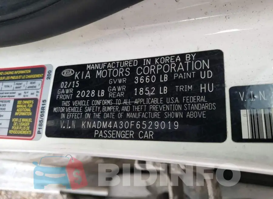 KNADM4A30F6529019 Photo# 12
