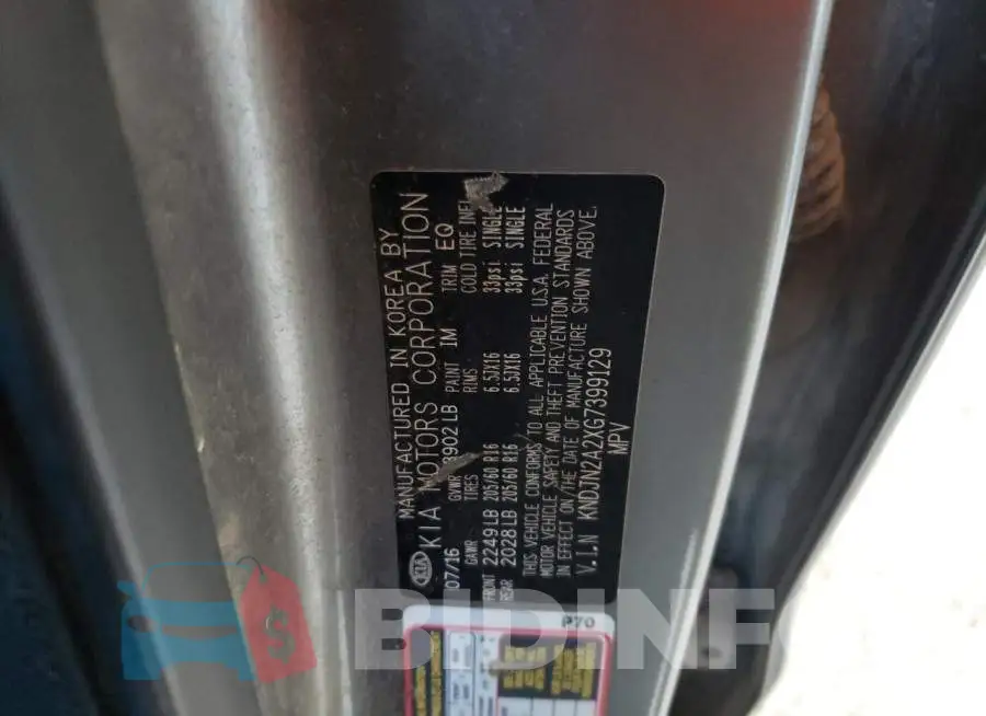 KNDJN2A2XG7399129 Photo# 13