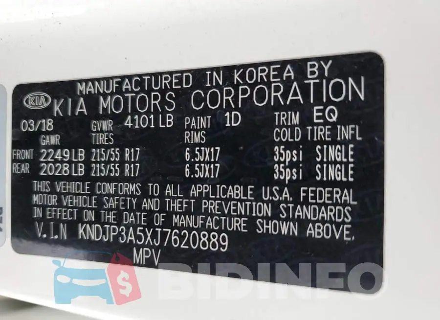 KNDJP3A5XJ7620889 Photo# 12