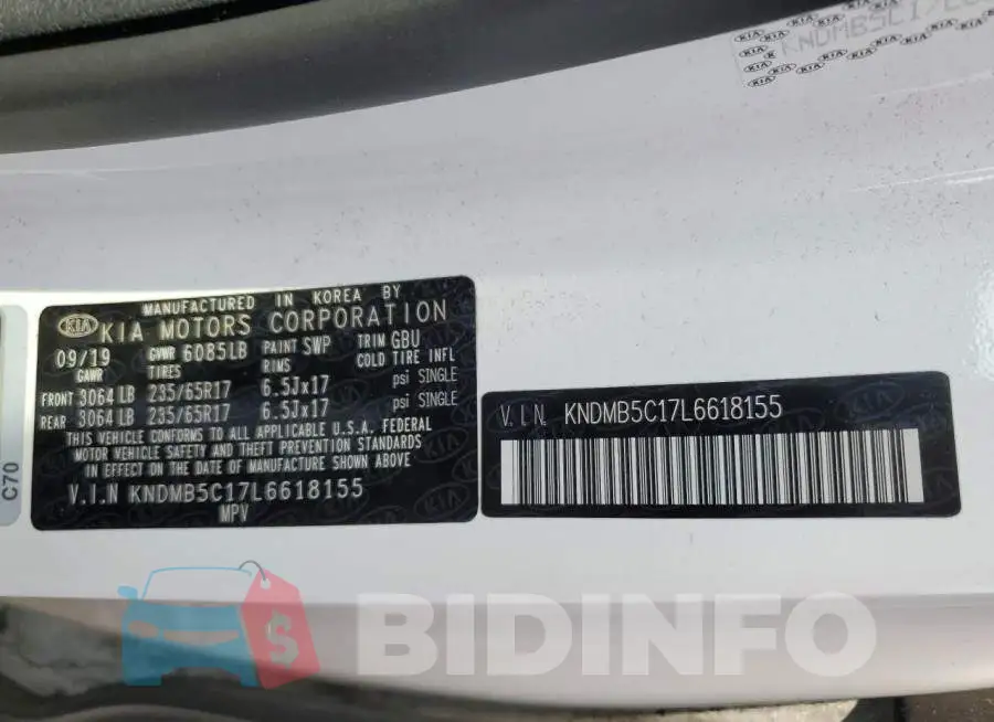 KNDMB5C17L6618155 Photo# 13