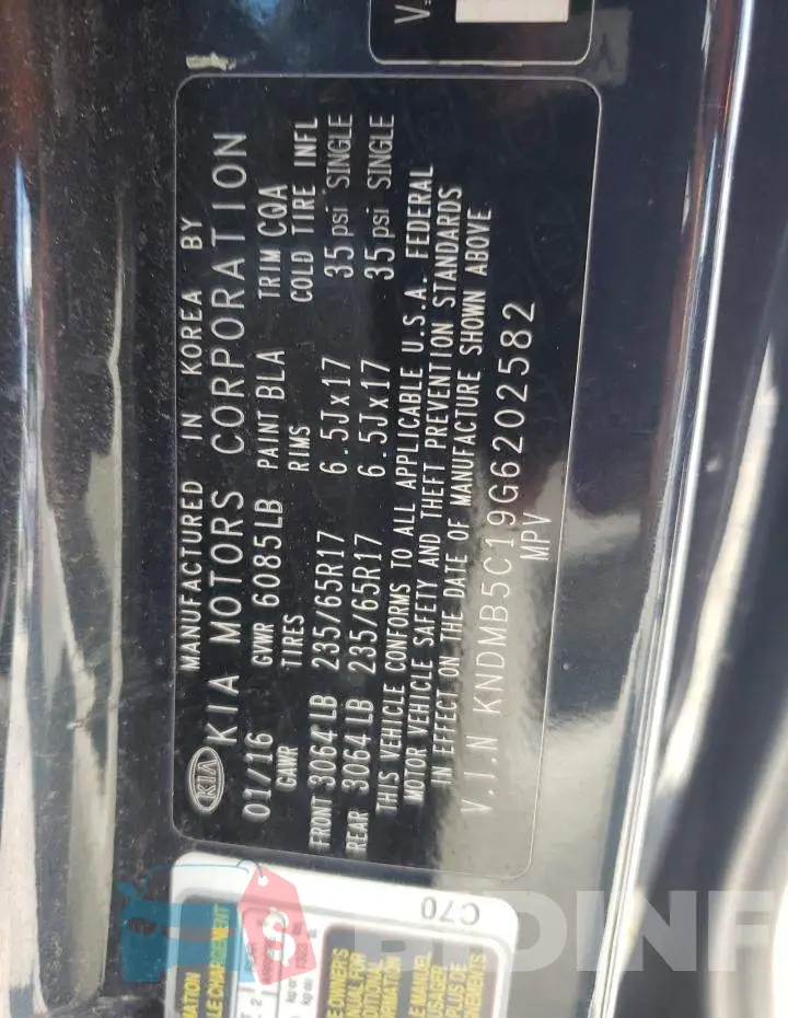 KNDMB5C19G6202582 Photo# 13