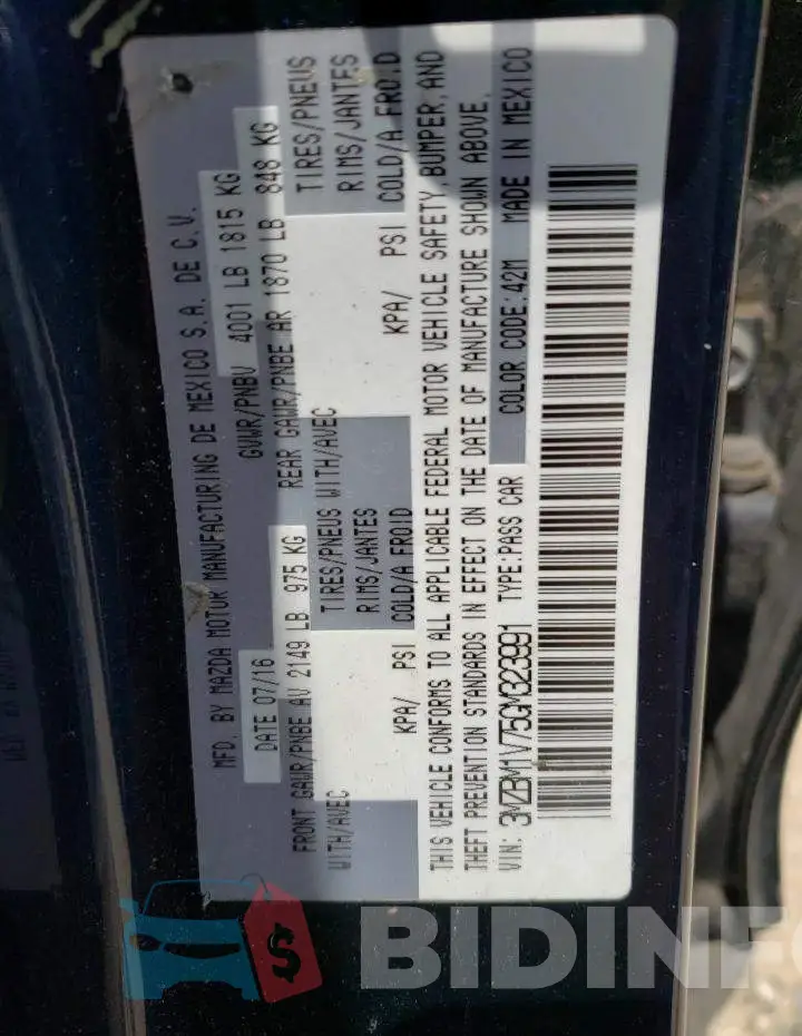 3MZBM1V75GM323991 Photo# 12
