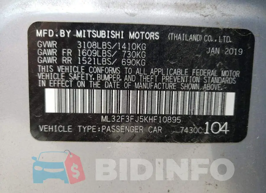 ML32F3FJ5KHF10895 Photo# 12