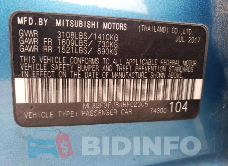 ML32F3FJ8JHF02305 Photo# 12