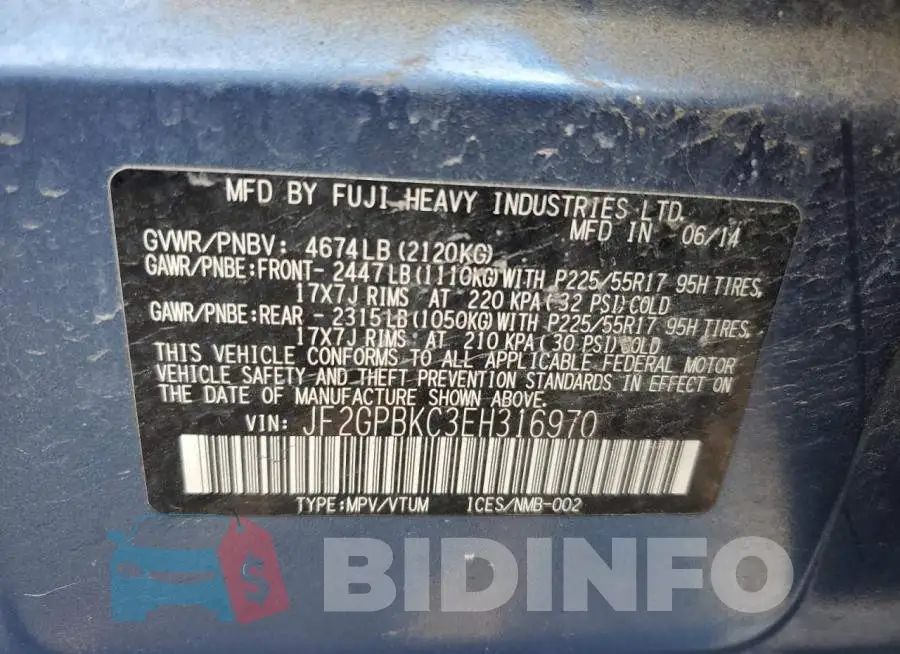 JF2GPBKC3EH316970 Photo# 12